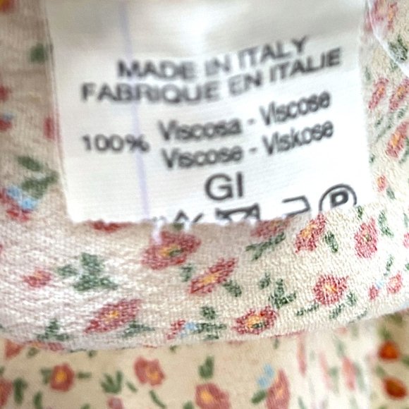 Brandy Melville Floral Blouse Drawstring Top Cropped Blouse Trendy Casual S M L - Picture 7 of 9